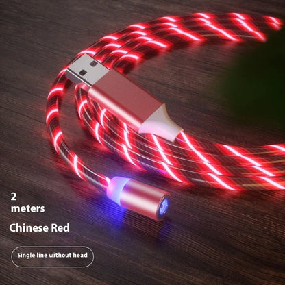 Magnetic charging cable with LED indicator, available in blue, red, green, and colorful options.