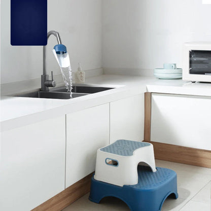 Children's Baby Faucet Extender Wash Station in blue and red, promoting safe handwashing for toddlers