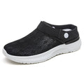 Women's breathable mesh slip-on sandals with round toe and PVC sole in multiple colours