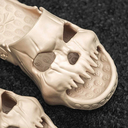 Spooktacular Skull Slides: Comfortable, stylish slippers with a unique skull design, available in a variety of colors and sizes.