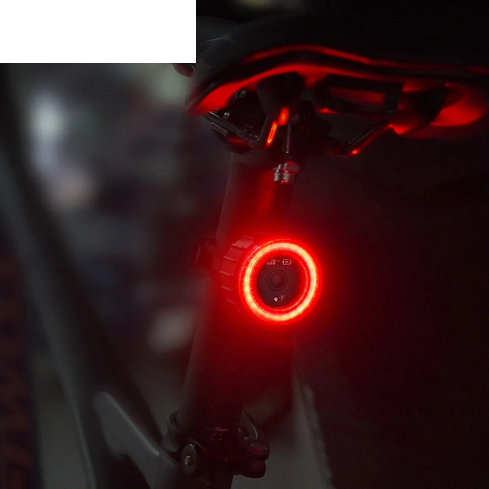Black Boxed intelligent induction brake bicycle taillight with seat tube mount