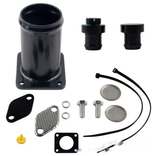 BMW E46 diesel EGR removal kit with blanking plates and connection components