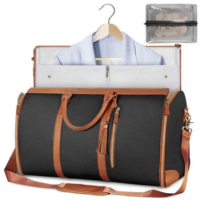 Spacious Travel Duffle Bag: Versatile Women's Handbag with Foldable Suit Compartment and Waterproof Design