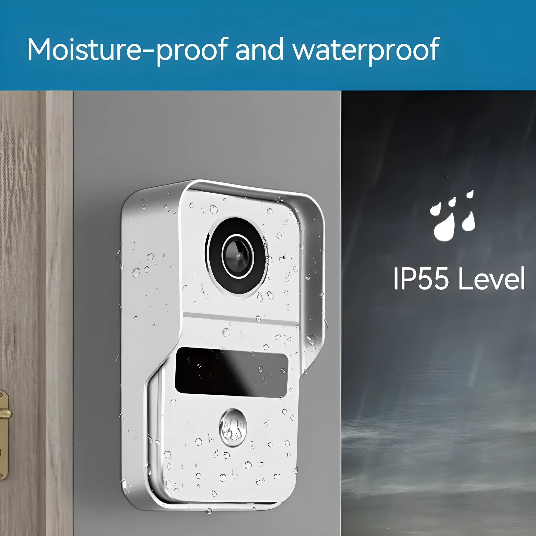 10-inch video intercom doorbell system with outdoor camera unit and installation kit