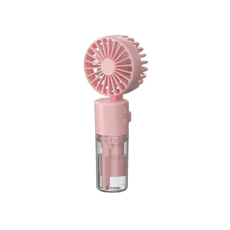 Portable Handheld Misting Fan with 4 Wind Speed Settings, USB Rechargeable, Compact and Lightweight Design for Cooling on the Go