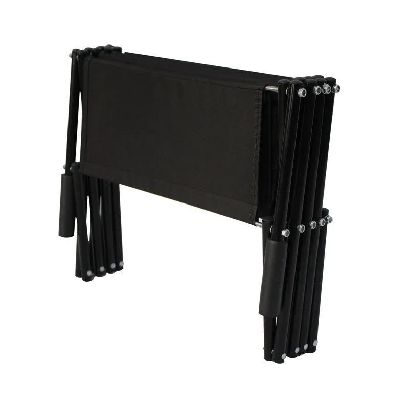 Folding stainless steel dog ladder in choice of colours showing four-step design for vehicle access