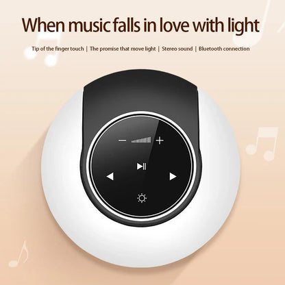 Bluetooth speaker lamp with adjustable lighting, dual-channel stereo speakers, and hands-free calling capabilities