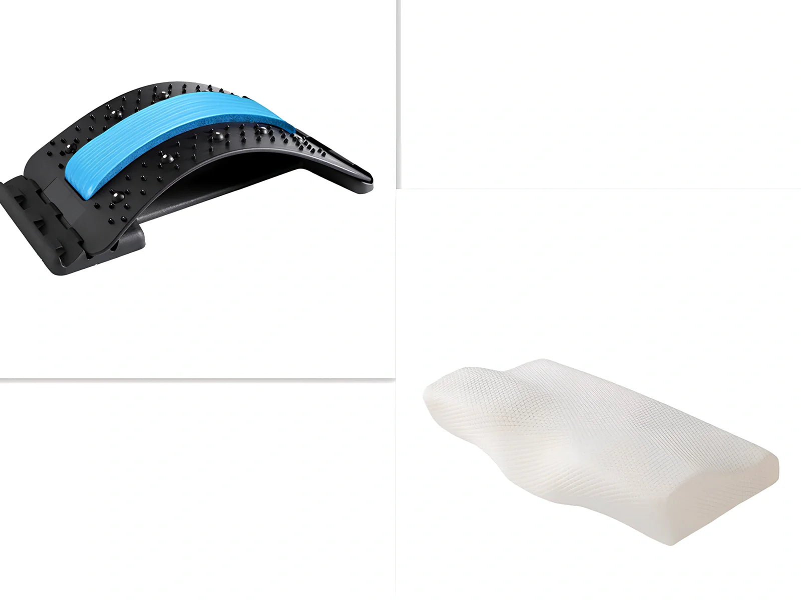 Contoured memory foam cervical pillow in diamond grid gray, 50x30cm size with 6cm neck support contour and polyester lining