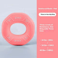 Silicone grip ring hand exerciser in grey with 20-30 pound resistance for finger and grip training
