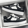 Breathable platform white board shoes for teens with artificial PU upper and rubber sole