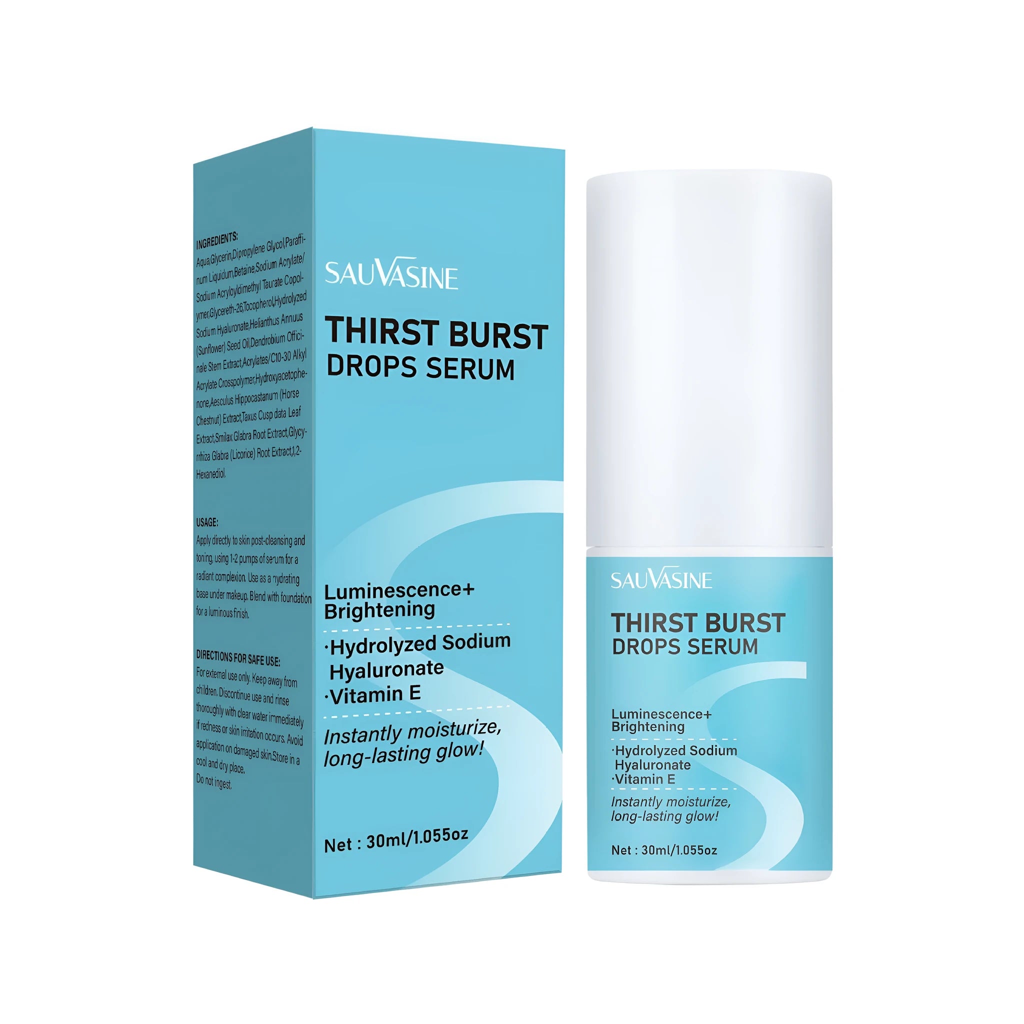 30ml bottle of nursing solution drops for skin moisturisation and texture improvement
