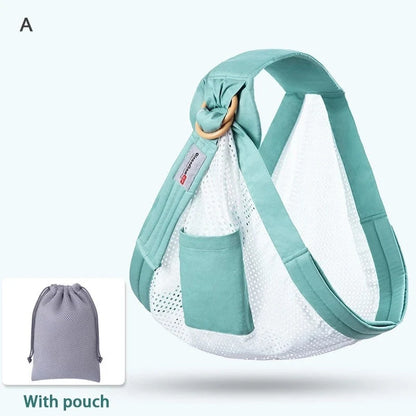 Adjustable baby wrap carrier sling in various colors for comfortable infant nursing