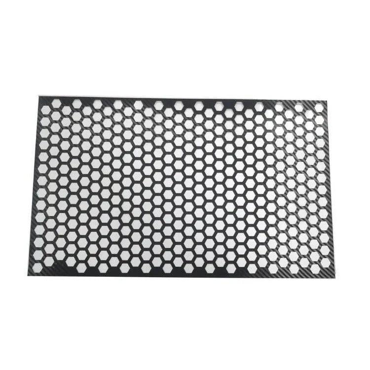 Black honeycomb pattern adhesive sticker for car taillight decoration, measuring 48x30 cm.