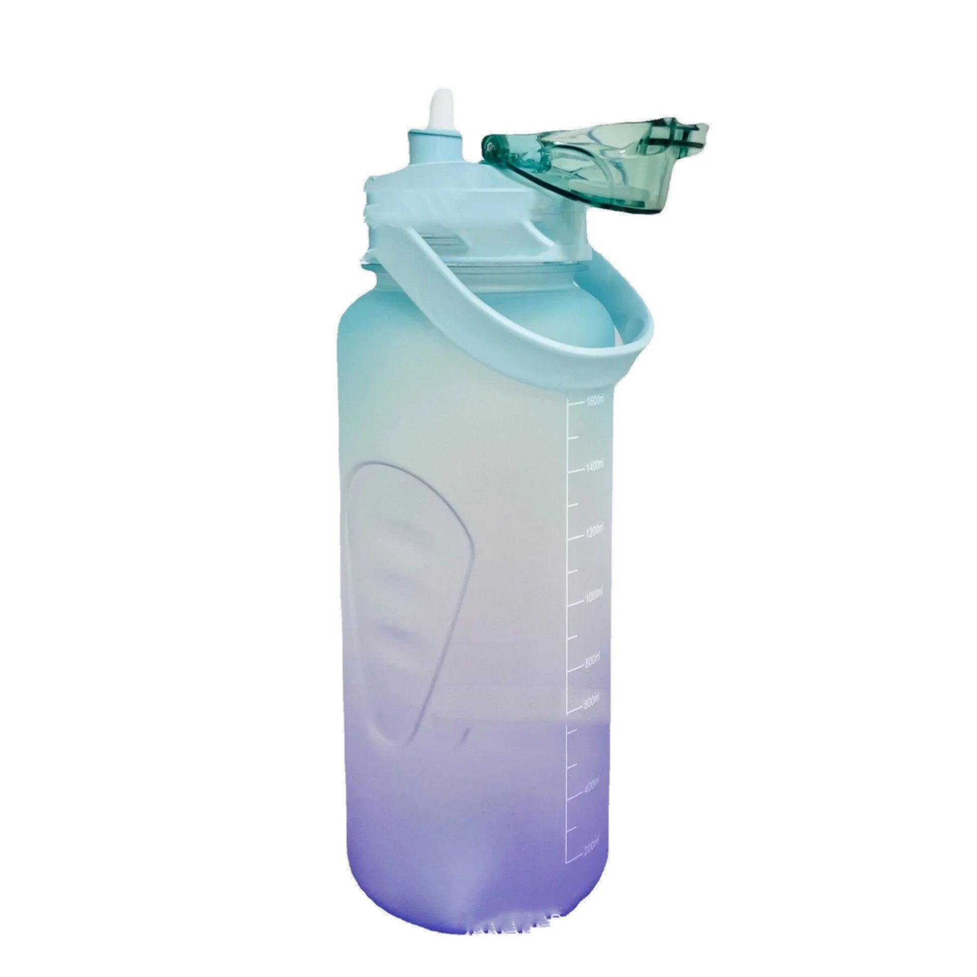 2.2L large capacity half gallon plastic space cup with time markings in gradient colours