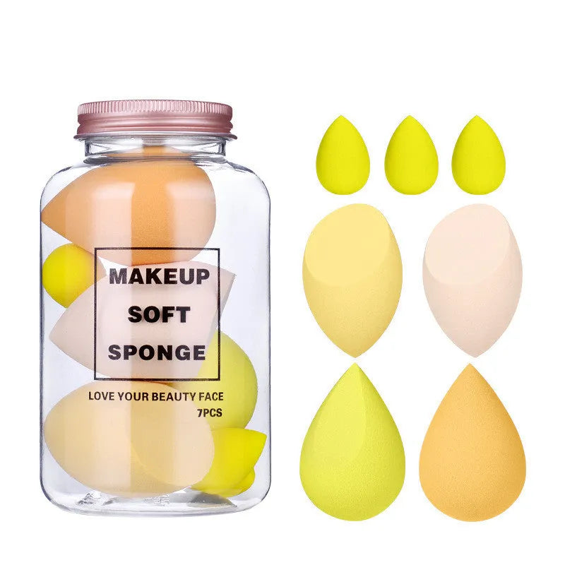 Drift Bottle Boxed Beauty Egg 7 cans powder free water soft hydrophilic non latex makeup sponge in four colours