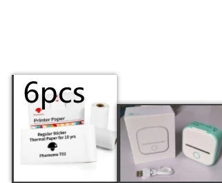 Portable Mini Thermal Label Printer with Bluetooth connectivity in various colours