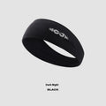 Seamless knitted exercise hair band for sports in Classic Black, Carbon Gray, and Purplish blue.