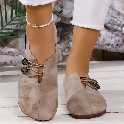 Women's black square toe slip-on sandals with flat heel, PU upper, rubber sole, size 38 shown