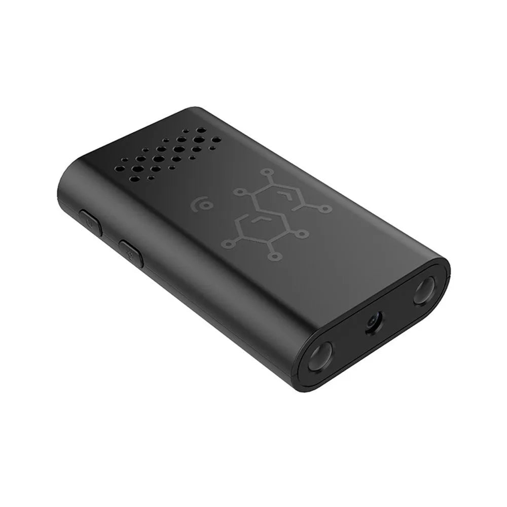 Black indoor security camera with 1080p HD video and WIFI smartphone connectivity
