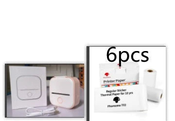 Portable Mini Thermal Label Printer with Bluetooth connectivity in various colours