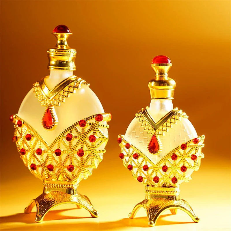 Luxurious Perfume Oil with Zesty, Sweet Fragrance in Elegant Glass Bottles