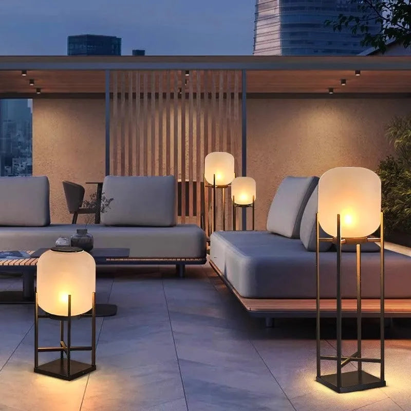 Solar outdoor courtyard landscape lamp stainless steel 48cm IP55 for garden path lighting