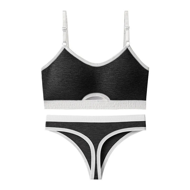 Women's sports underwear vest with underwired tube top and contrast colour back design