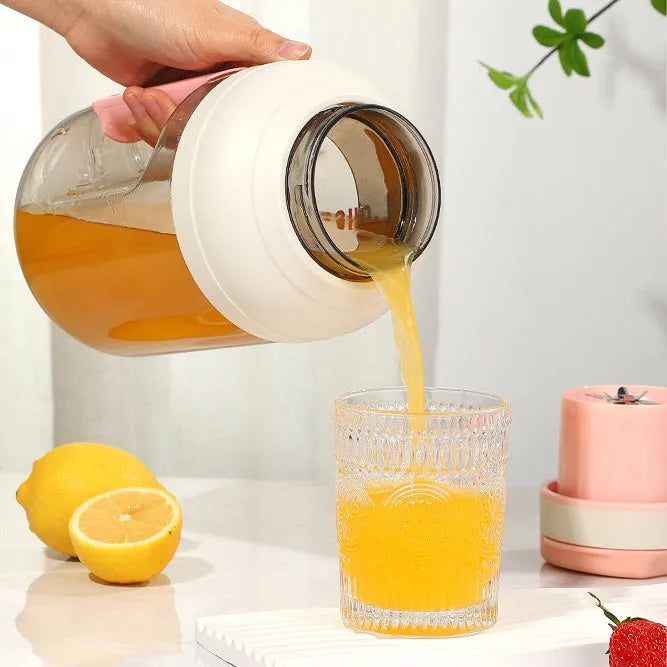 Electric portable juice cup 1500ml in pink with PC food grade plastic liner and blade
