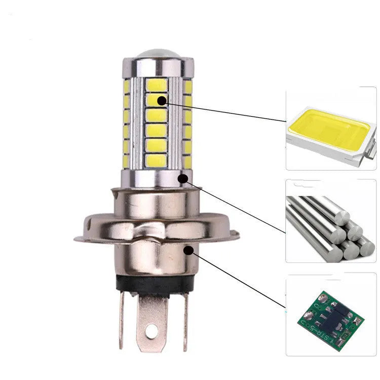 Universal motorcycle LED fog light white 700LM 63x18mm aluminium housing