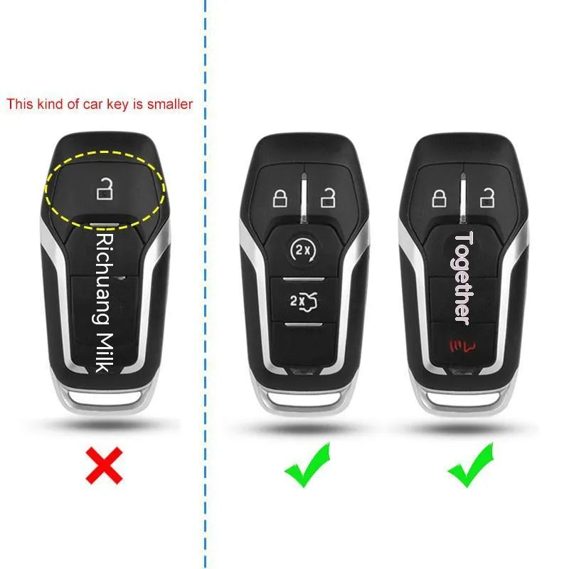 Plastic car key remote protective shell shown in single shell and buckled styles.