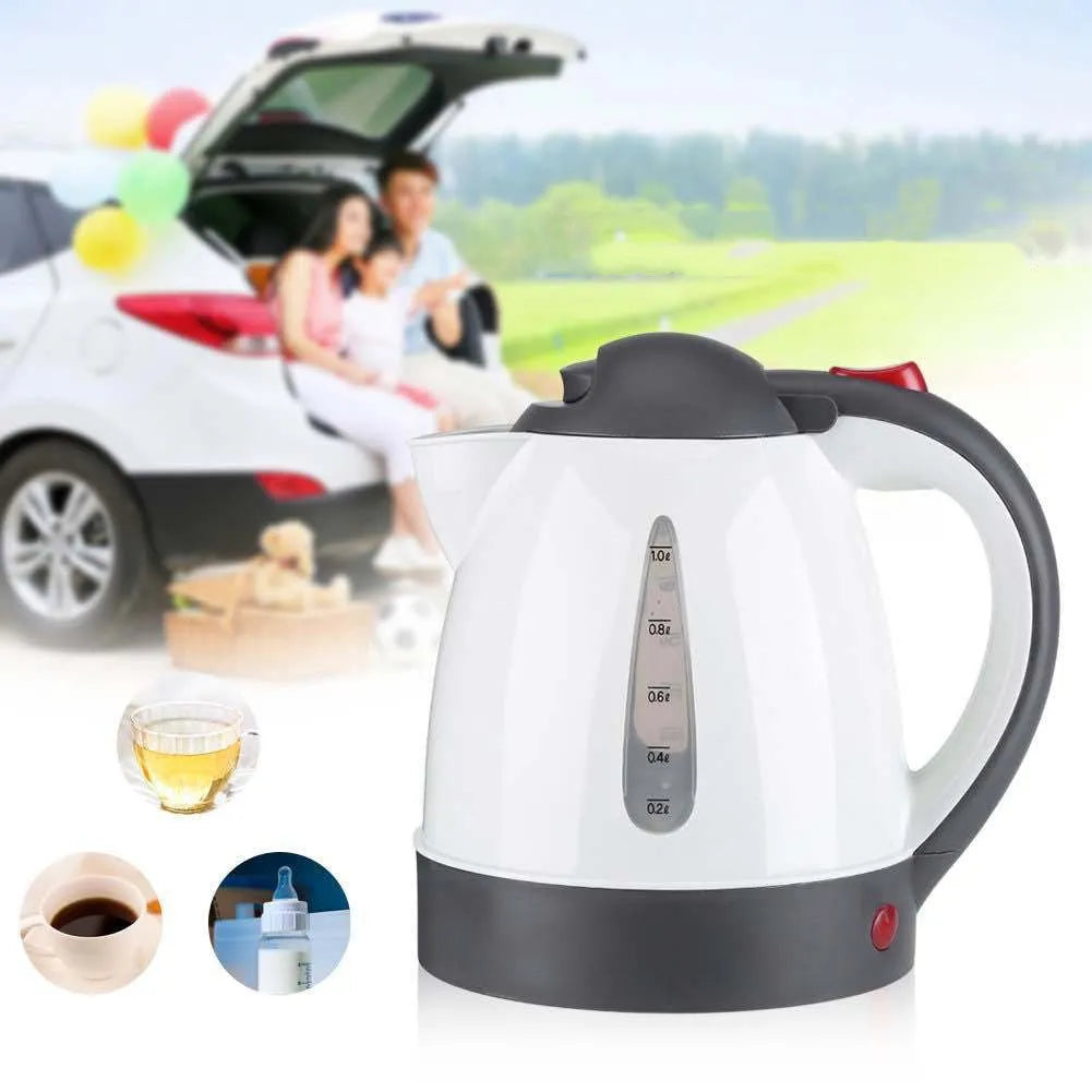 12V 24V 1000ml ABS travel kettle for vehicle use