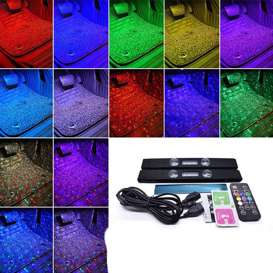 Foot Soles Full Of Stars LED Car Atmosphere Light with wireless sound control