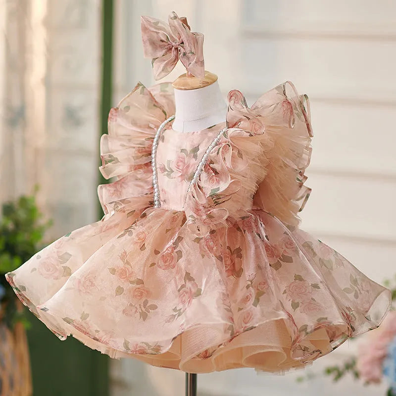 Super Mori pettiskirt for girls in picture colour with matching headpiece, suitable for heights 80cm to 160cm