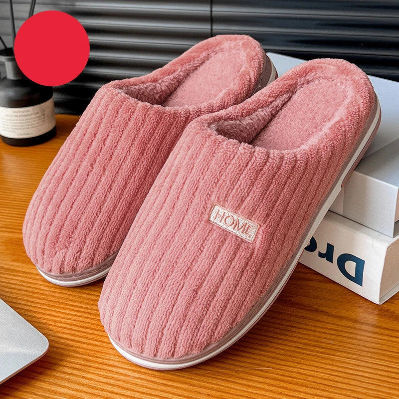 Cozy plush slippers with soft lining and non-slip outsole for indoor and light outdoor use