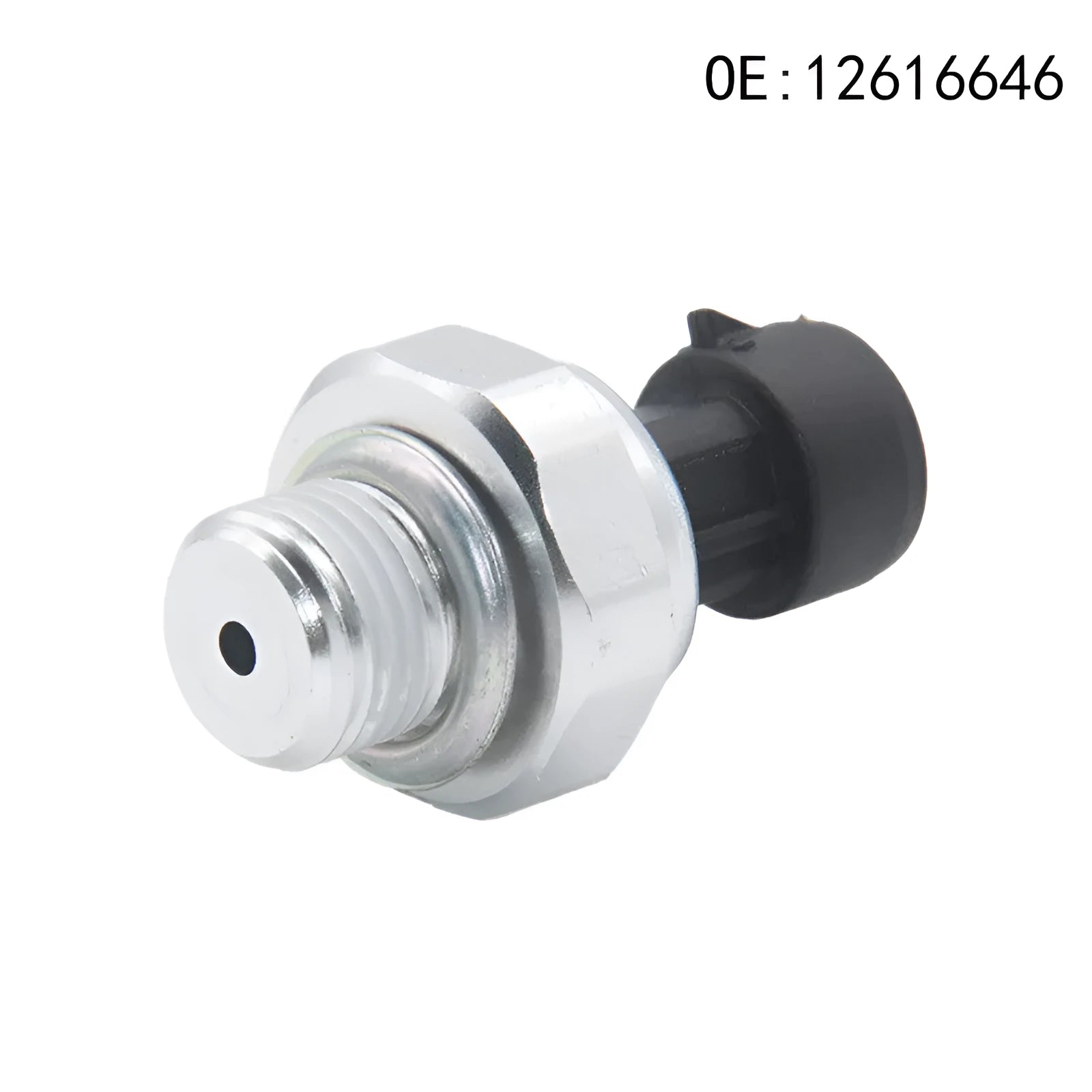 Silver metal fuel pressure sensor for automotive engines with model numbers 12616646 12677836 D1846A