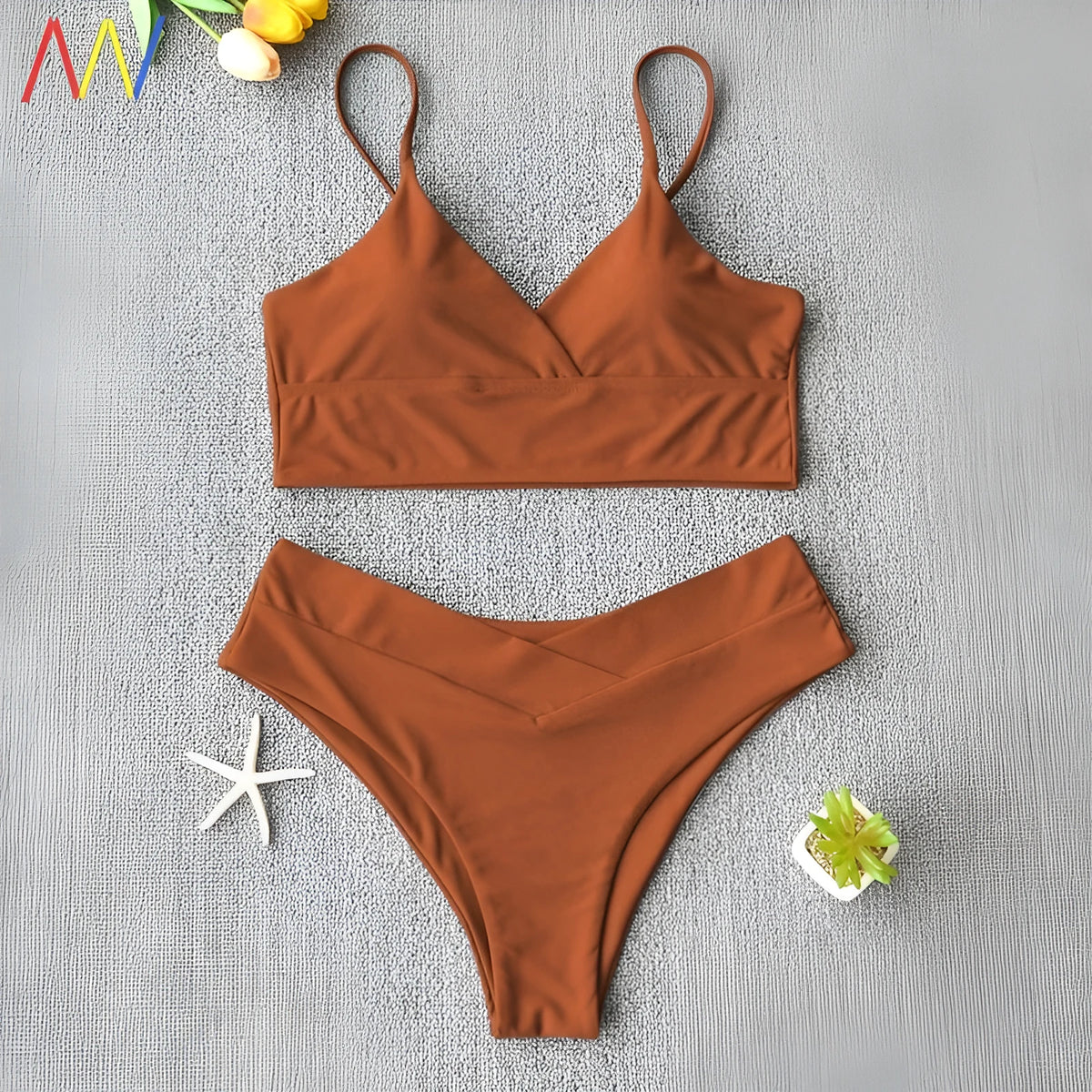 Women two piece bikini swimsuit in polypropylene fibre, multiple colour options, beach wear