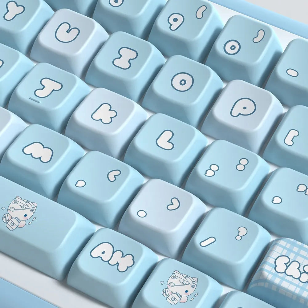 Watercolour cat custom keycap set for mechanical keyboards with sublimation printing