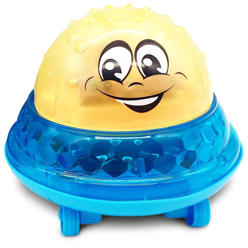 Rotating water spray shower toy for toddlers in bright colours