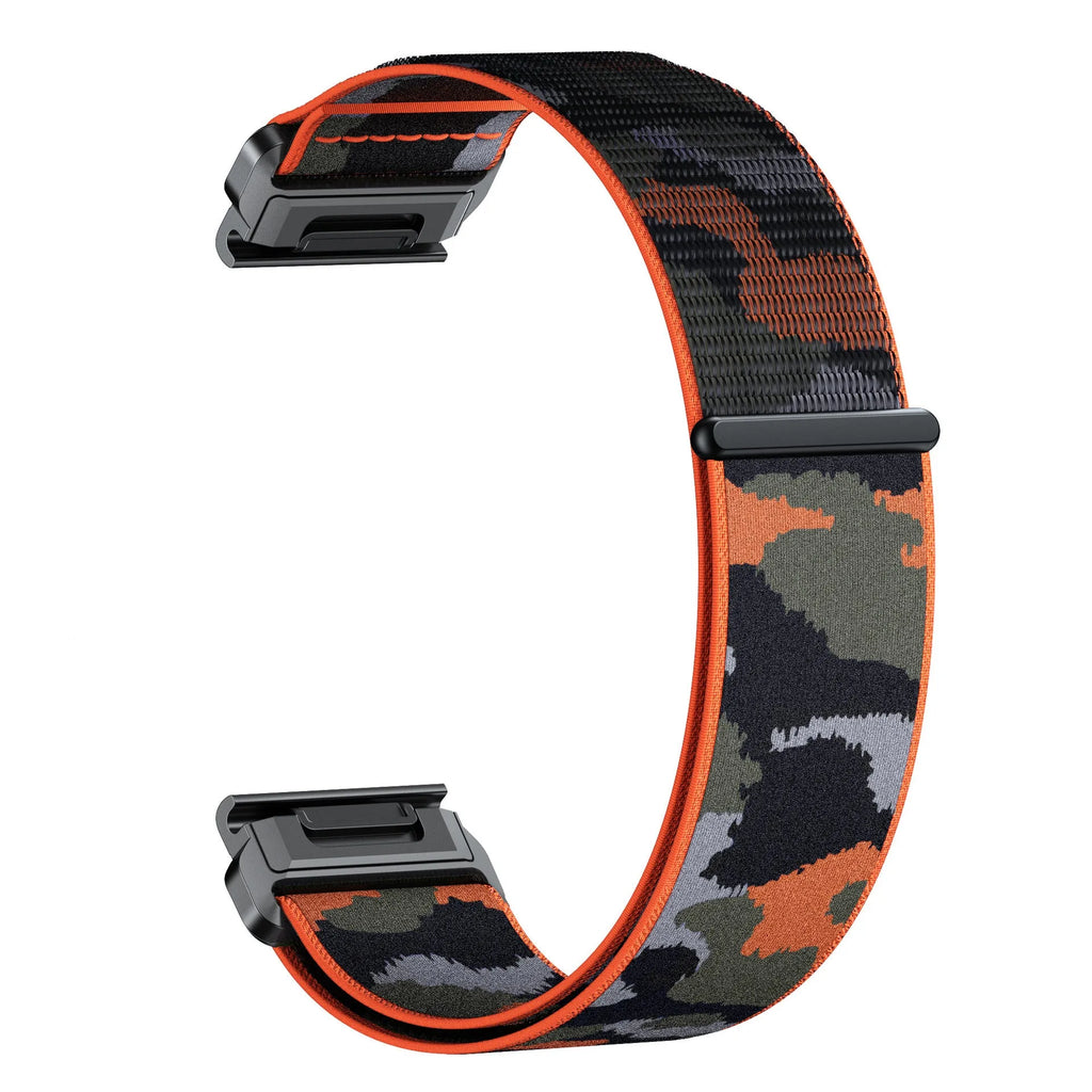 Nylon quick release woven replacement watch strap 22mm for Jiaming sports watch in Army Green