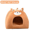Warm machine washable cloth cat bed for autumn and winter available in three sizes