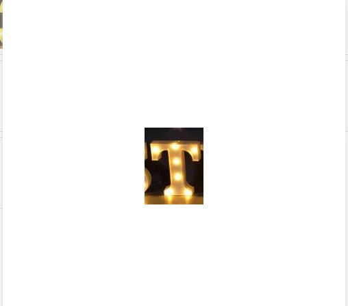 Luminous LED letter and number night light for weddings and parties