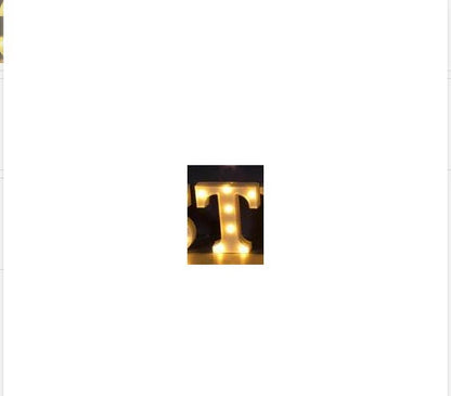 Luminous LED letter and number night light for weddings and parties