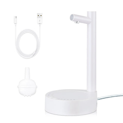 Desktop electric water pump with adjustable wireless water discharge in white