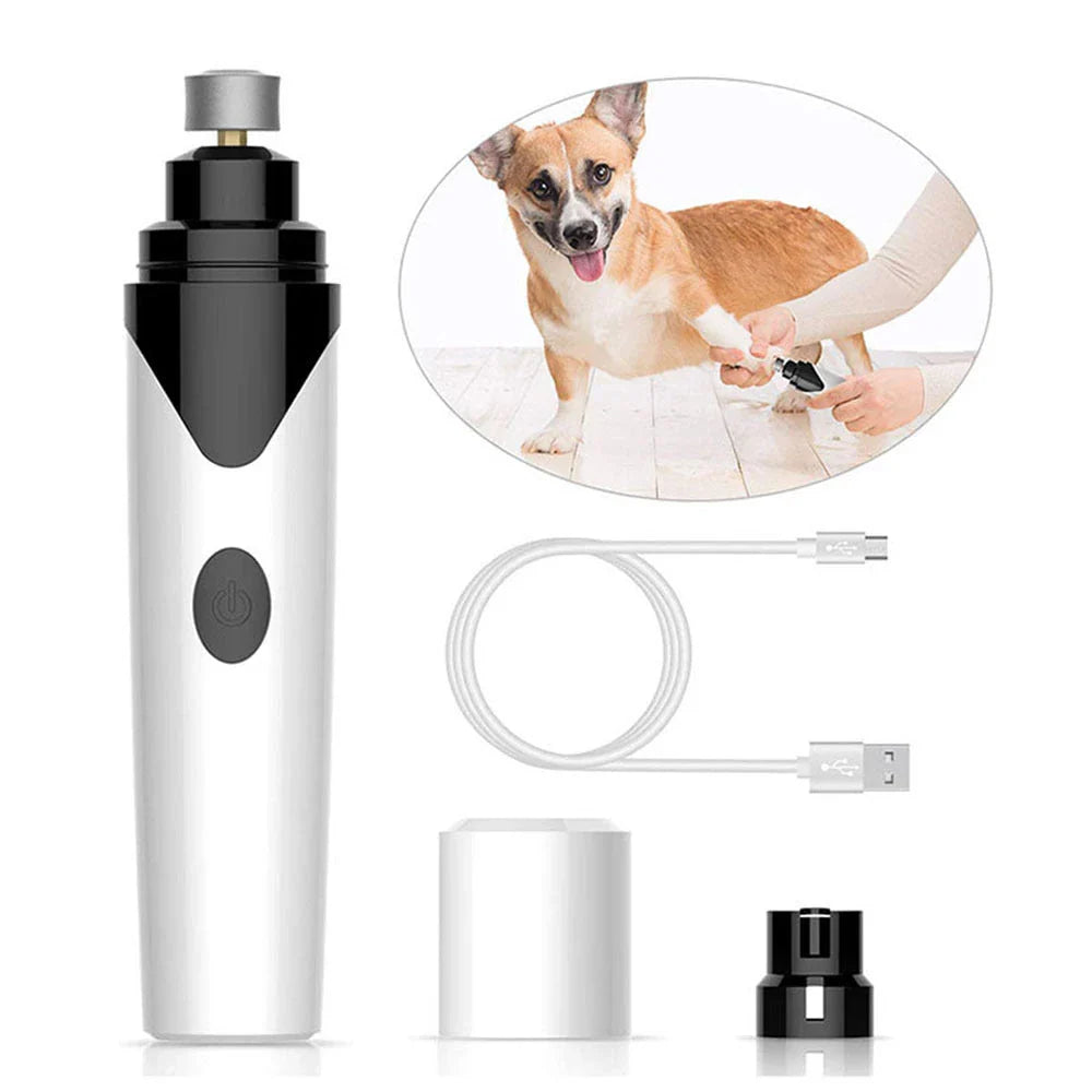 Cordless electric pet nail grinder with USB charging for stress-free, painless nail trimming for cats, dogs, rabbits, and other small animals