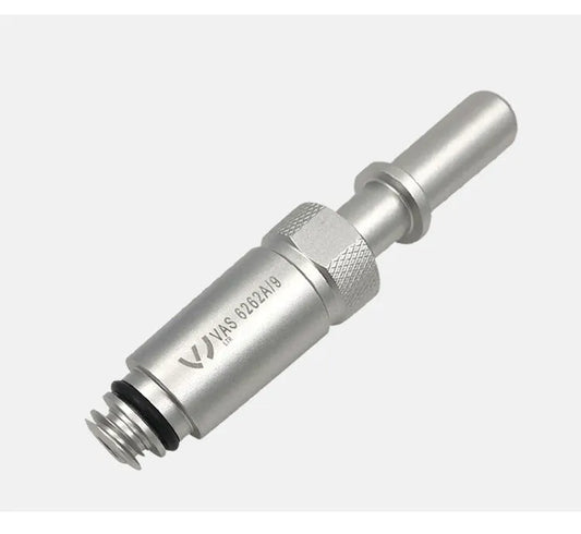 Silver metal transmission refuelling joint for manual gearbox fluid maintenance weighing 500g
