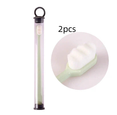 Ultra-fine nylon toothbrush with super soft 2.3cm bristles for sensitive gums