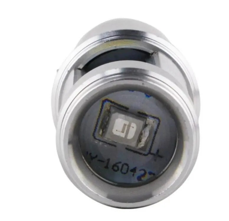 White 18W 3000LM LED headlight for motorcycle, pedal bike, and electric bike in aluminium alloy casing