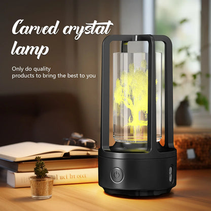 Elegant 2-in-1 Bluetooth speaker lamp with touch-sensitive controls for adjusting lighting and music