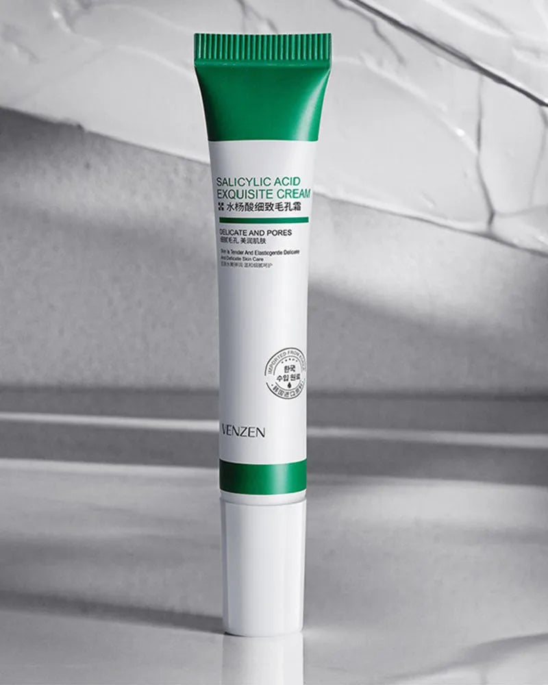 Jar of salicylic acid pore refinement cream 20g for gentle exfoliation and pore reduction