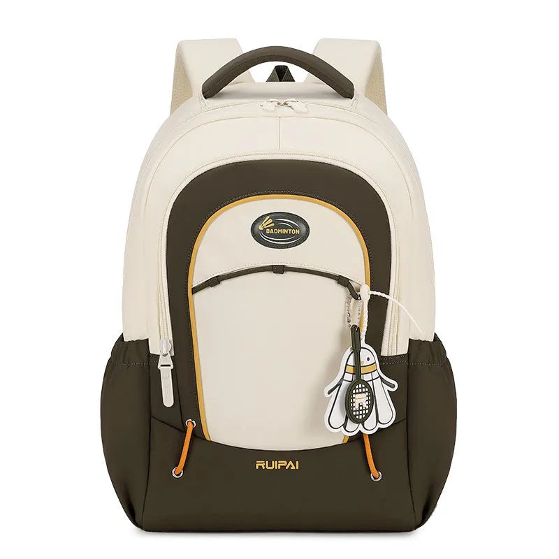 Leisure travel backpack with curved shoulder straps in cherry blossom pink colour